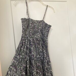 Women’s M Gray, Green, & Purple Spaghetti Strap Dress